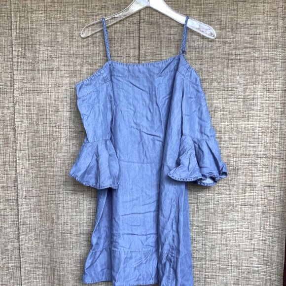 Blue Rain open shoulders mini dress color denim - Picture 1 of 4